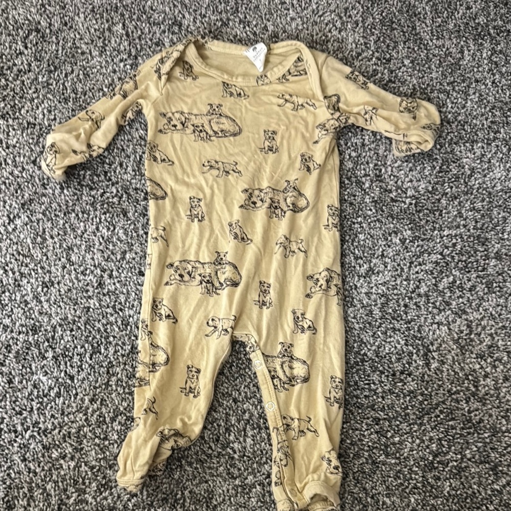 Kate Quinn Tan Animal Print Footie
